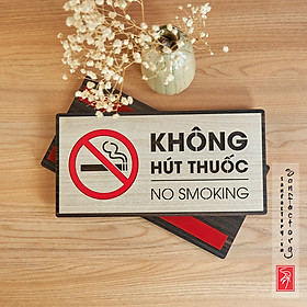 Bảng cấm hút thuốc - No Smoking, khu vực hút thuốc - Smoking Area (Có keo dán tường, biển đứng - biển ngang)