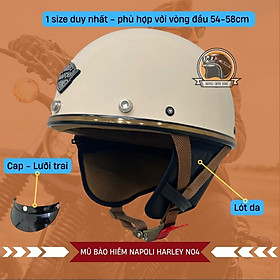 [CHÍNH HÃNG] - Nón Bảo Hiểm Nửa Đầu Napoli Harley N120