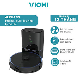 Mua Robot Hút Bụi Lau Nhà Thông Minh Viomi Alpha S9 Lực Hút 2700Pa - Bản Quốc Tế - Hàng Chính Hãng