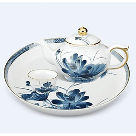 Bộ trà cao cấp Minh Long 0.35 L - Jasmine - Sen Vàng