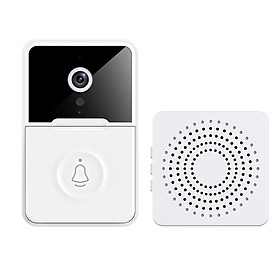 Smart Video Doorbell Wireless HD Camera PIR Motion Detection IR Alarm Security Door Bell Wi-Fi Intercom For Home Apartment - Black & White