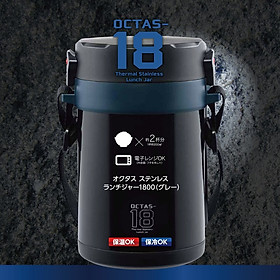 Mua Cà men/ hộp cơm đựng giữ nhiệt 3 ngăn Pearl Metal Octas - Hàng nội địa Nhật Bản  hàng nhập khẩu chính hãng
