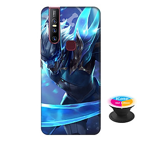 Ốp lưng nhựa dẻo dành cho Vivo V15 in hình Nakroth Khiêu Chiến AIC - Tặng Popsocket in logo iCase - Hàng Chính Hãng