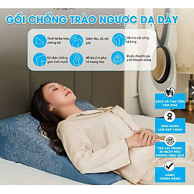 Gối chống trào ngược dạ dày cho người lớn vải Cotton