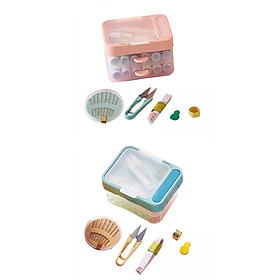 2 Sewing  with Box Two Layer Drawer Essential Basic Sewing