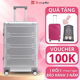 [SIZE 20 INCH] Vali kéo du lịch cao cấp chất liệu hợp kim nhôm nguyên khối nhập khẩu Hàn Quốc Tresette 2128