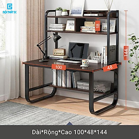 Mua Bàn làm việc lắp ghép văn phòng khung sắt sơn tĩnh điện chống gỉ  bàn học để máy tính chân uốn cong cách điệu kèm kệ lưu trữ đồ