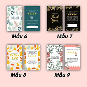 Hộp 100 card cám ơn, card Thank you họa tiết Hoa dành riêng cho shop bán hàng