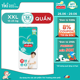 Tã Quần Pampers Giữ Dáng Mới Gói Cực Đại M74/XL62/XXL56/L68
