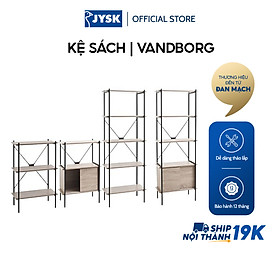 Kệ sách | JYSK Vandborg | gỗ công nghiệp khung kim loại sơn tĩnh điện