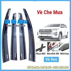 Vè Che Mưa Innova Cross 2023 2024 Vè Đen Thái -  Bộ Viền Che Mưa Toyota Innova Cross 2023/2024