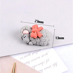 Charm thú nhỏ nằm ngủ trang trí vỏ ốp điện thoại, khung tranh, DIY