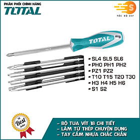 Mua Bộ tua vít 18 chi tiết đa năng TOTAL THT250236 - Thép chuyên dụng CR-V  tay cầm nhựa chắc chắn