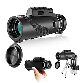 10X40 High Power Monocular Telescope for Bird Watching with Smartphone Adapter and Tripod for Bird Watching Camping