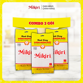 Combo lựa chọn - Bánh tráng vuông Mikiri không nhúng nước lớn 70 lá x 210gr - 3 Túi 210gr