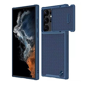 Ốp lưng vải nắp trượt camera cho Samsung Galaxy S23 Ultra hiệu Nillkin Textured S Case - nắp bảo vệ camera, thiết kế chất liệu nylon cho mặt lưng mềm mịn - Hàng nhập khẩu