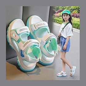 Giày Sandals đế bằng cho bé gái, giày thể thao siêu nhẹ, chống trơn  – GSD9008