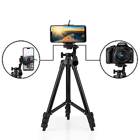 Mua Giá đỡ tripod 3 chân xoay ngang dọc hỗ trợ chụp ảnh  livestream nhẹ gọn tặng kèm đầu kẹp điện thoại 2 lỗ chắc chắn