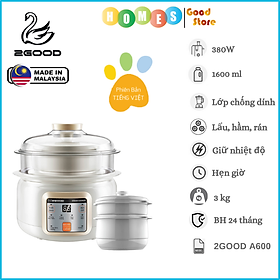 Mua Nồi Chưng Yến  Tiềm Thuốc Bắc 2GOOD A600 Dung Tích 1.6L Công Suất 360W - Hàng Chính Hãng