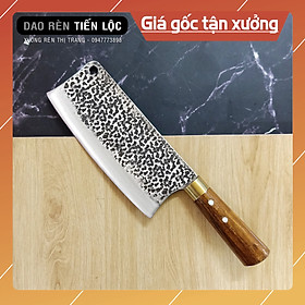 Mua Dao Chặt Xương Thép Nhíp Ô Tô Dập Vân 2 Mặt Cao Cấp - Cán Cẩm Chỉ Khâu Đồng