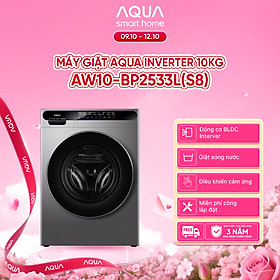 [SẮP RA MẮT 2026] Máy giặt cửa trước AQUA Inverter 10kg AW10-BP2533L(S8) - Bảo hành 2 năm - Freeship toàn quốc - Hàng chính hãng