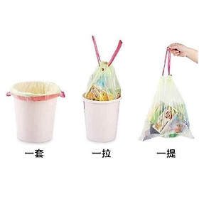 Mua Cuộn 15 túi đựng rác có dây rút tiện dụng kích thước 45 x 50cm