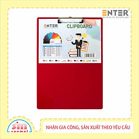 Bìa trình ký mica Enter G01 31.5x43cm có kẹp giấy A3 đứng