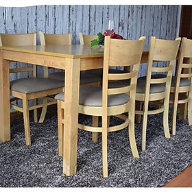 Mua Bộ Bàn Ăn HT 07.2 MÀU GỖ TỰ NHIÊN 6 Ghế