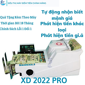 Máy đếm tiền Xin.da 2022 Pro, chức năng phát hiện tiền gi,ả , phát hiện tiền khác loại, mẫu mới 2022