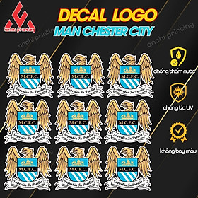 Combo 9 sticker logo decal CLB bóng đá  MAN CITY chất liệu chống nước dán laptop,mũ bảo hiểm - ANCHI PRINTING