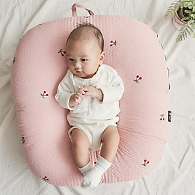 Gối chống trào ngược cho bé Rototo Bebe cao cấp nhập khẩu Hàn Quốc khắc phục tình trạng trào ngược dạ dày trẻ sơ sinh hiệu quả - Loại Ripple nhăn thoáng mát, không bám dính