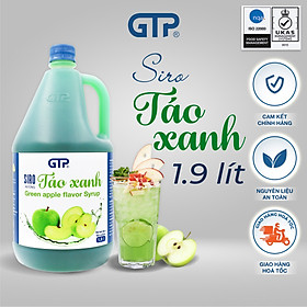 Siro Táo xanh GTP (1.9L/chai)  - Chuyên dùng pha chế: Trà sữa, Trà trái cây, Cocktail, Mocktail