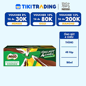 Thùng 48 Hộp Sữa Nestlé MILO Nước (180ml / Hộp)