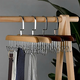Móc Gỗ Treo Đồ Lót, Khăn, Thắt Lưng, Cà Vạt, Áo 2 Dây Đa Năng Tiện Dụng - Giao màu ngẫu nhiên