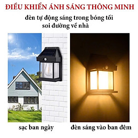 Bộ 2 Đèn Trang Trí Cổng Năng Lượng Mặt Trời Loại Xịn Siêu Đẹp– Gắn Cột, Gắn Tường Tự Động Bật Tắt Loại Tốt