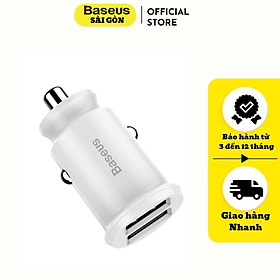 Tẩu sạc đa năng 2 cổng USB dùng trên xe hơi Baseus Grain Pro Car Charger (5V/ 4.8A, Dual USB Port Auto Quick charger)- Hàng chính hãng