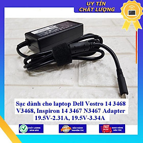 Sạc dùng cho laptop Dell Vostro 14 3468 V3468 Inspiron 14 3467 N3467 Adapter 19.5V-2.31A 19.5V-3.34A - Hàng Nhập Khẩu New Seal