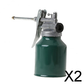 2x 250ml Universal Auto Car High Pressure Pump Oiler Oil Can with Metal Gun