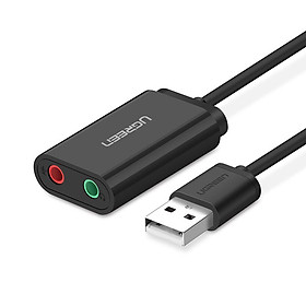 Dây USB 2.0 mở rộng sang đồng thời 2 cổng 3.5mm cho tai nghe + mic, không cần driver UGREEN US205 30724 - Hàng Chính Hãng