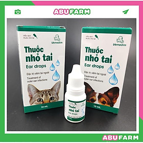 THUỐC NHỎ TAI - ĐẶC TRỊ VIÊM TAI CHÓ MÈO - VEMEDIM - 10ML