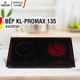 Bếp đôi điện từ hồng ngoại Kieler KL-PROMAX135 mặt kính Schott Ceran, Bếp đôi có chế độ cảm ứng chống tràn 4400W - Hàng Chính Hãng