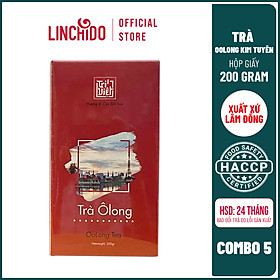 COMBO 5 Hộp - Trà Oolong (Ô long) Kim Tuyên Hộp Giấy 200g