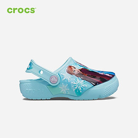 Giày lười trẻ em Crocs FW Funlab Clog Toddler Disney Frozen II Ice Blue