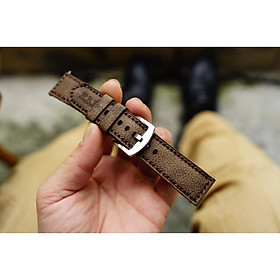 DÂY ĐỒNG HỒ DA SÁP NGỰA VÂN HẠT TỰ NHIÊN RAM 1959 + TẤM BUNDSTRAP B2 - HÀNG CHÍNH HÃNG