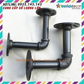 Mua 1 TẶNG 1 - Bộ khung đỡ ván bằng ống nước sắt lắp ráp Kệ treo gắn tường gỗ kệ ống nước kiêm giá treo quần áo
