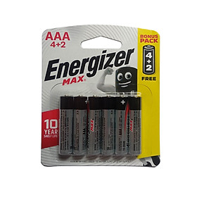 Mua Pin Max 4 + 2 Viên Energizer E92 BP4+2 AAA - Hàng Chính Hãng Model 2020