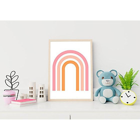 Tranh treo tường | Tranh cho bé-Rainbow Boho Wall Art for Nursery Decor 40 , tranh canvas giá rẻ