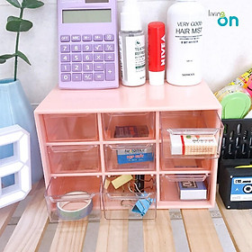 Mua Hộp nhựa đa năng 9 ngăn đựng đồ siêu xinh   kệ đựng đồ mini nhỏ gọn