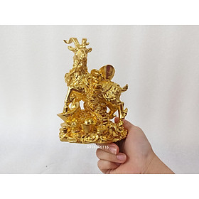 Mua Tượng linh vật dê bằng đồng thau phong thủy dát vàng