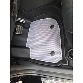 Thảm 2 lớp (sd3) dạng lưới lục giác cho Honda HRV 2022+ bề mặt cao su siêu sạch nhãn hiệu Macsim- màu ghi
